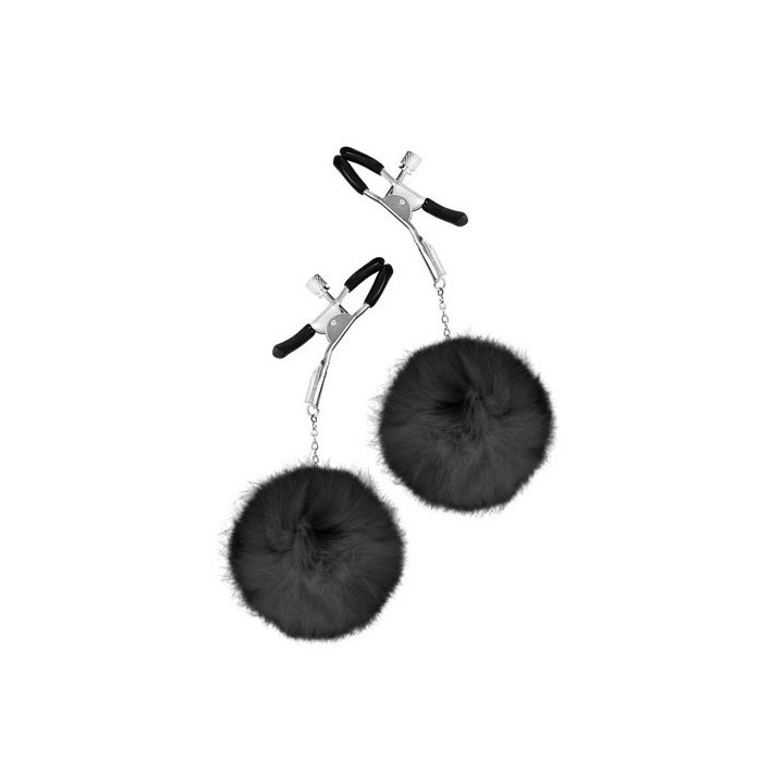Pinzas Regulables con Pompon Negra