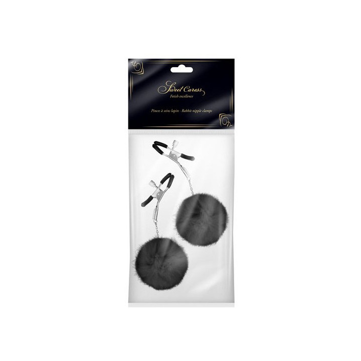 Pinzas Regulables con Pompon Negra