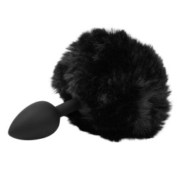 Plug Pompon Silicone Noir S