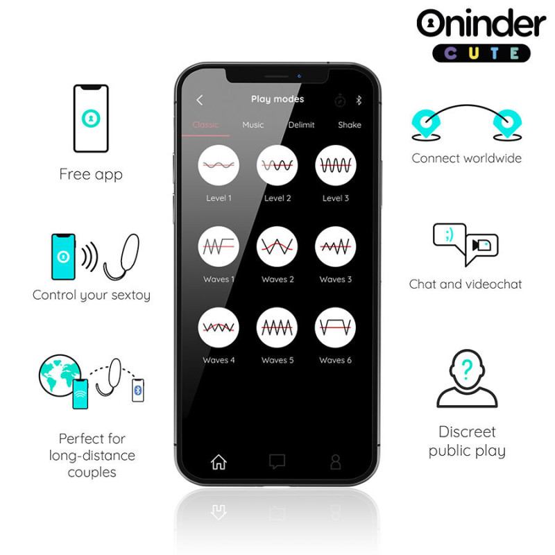 Love Pleasure Oeuf Vibro Gemmes Rotatives avec App