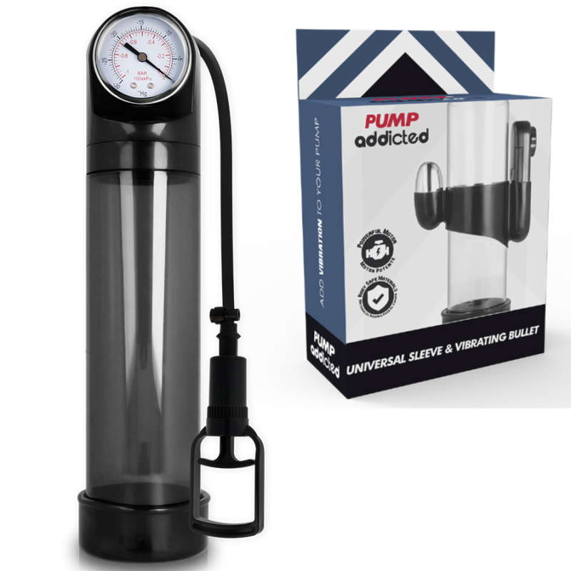 Bomba Erección RX9 Negro con Vibrador