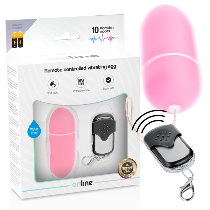 Oeuf Vibrant avec Télécommande L Rose