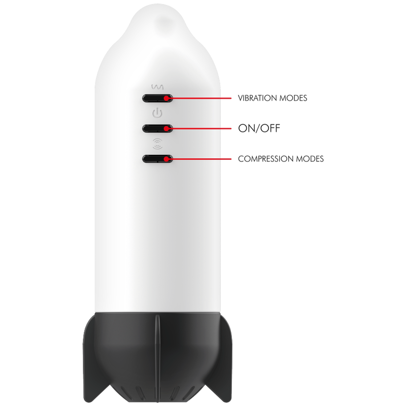 Rocket Masturbador Tecnología Soft Compresión y Vibración