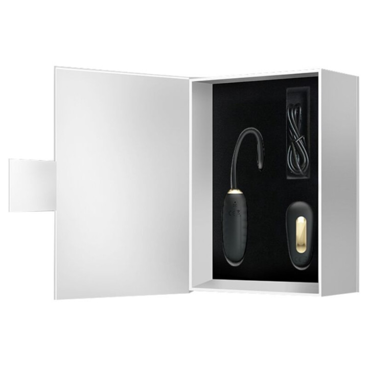 Doreen Huevo Vibrador de Lujo Negro Control Remoto