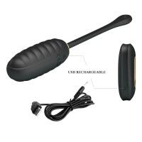 Doreen Huevo Vibrador de Lujo Negro Control Remoto
