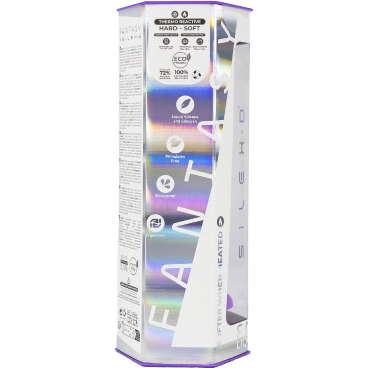 Dreamy Dildo Fantasy Termorreactivo Violeta 18,5 cm