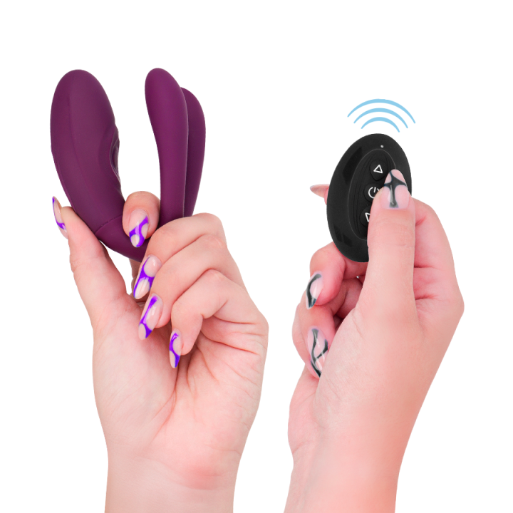 Sandra Vibromasseur et Stimulateur à Pince avec Télécommande