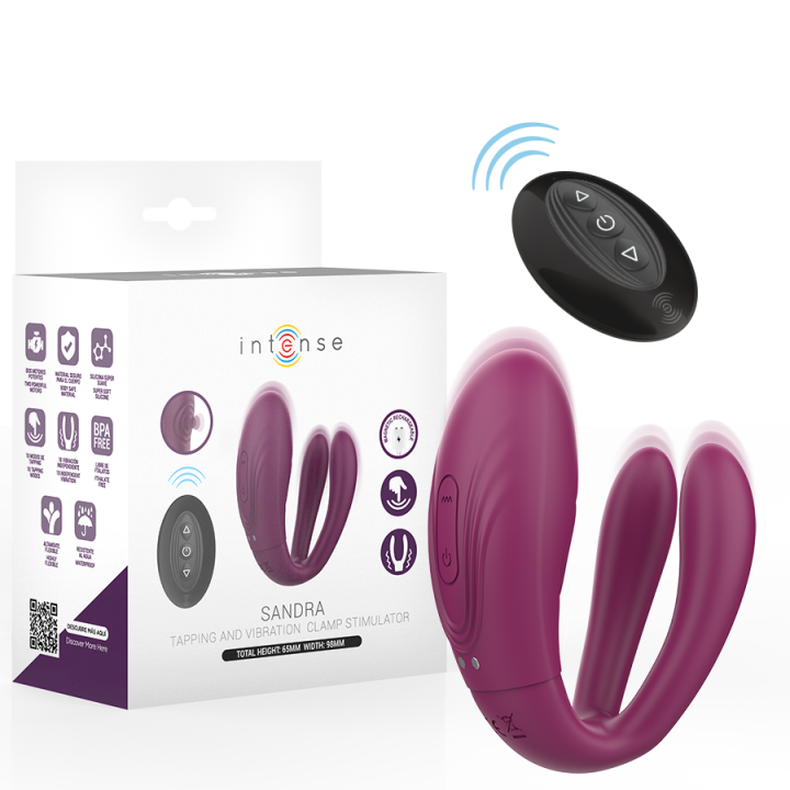 Sandra Vibromasseur et Stimulateur à Pince avec Télécommande