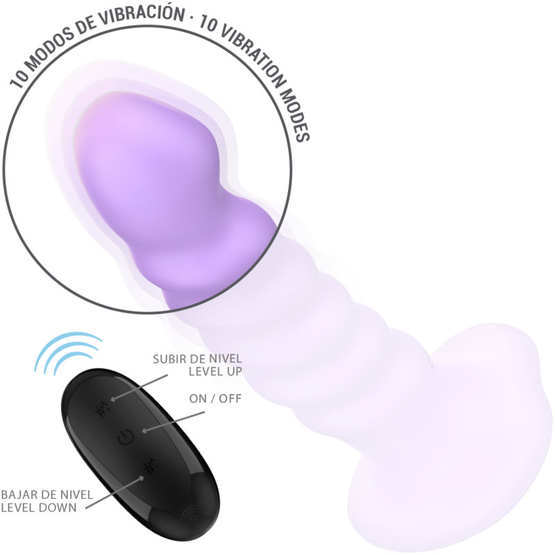 Brenda Vibrador Talla M en Espiral con Control Remoto