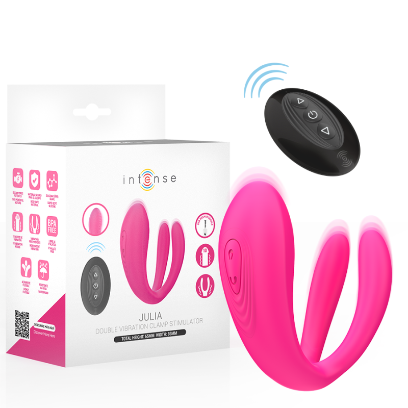Julia Vibromasseur et Stimulateur à Pince avec Télécommande