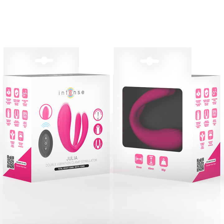 Julia Vibromasseur et Stimulateur à Pince avec Télécommande
