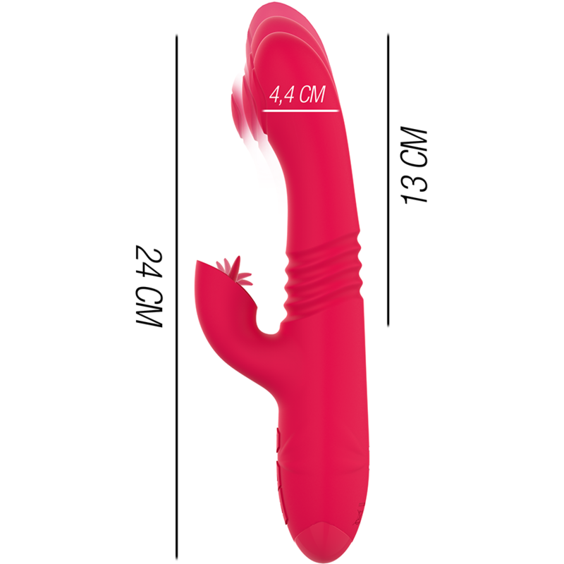 Dua Vibromasseur Multifonction avec Langue Rouge