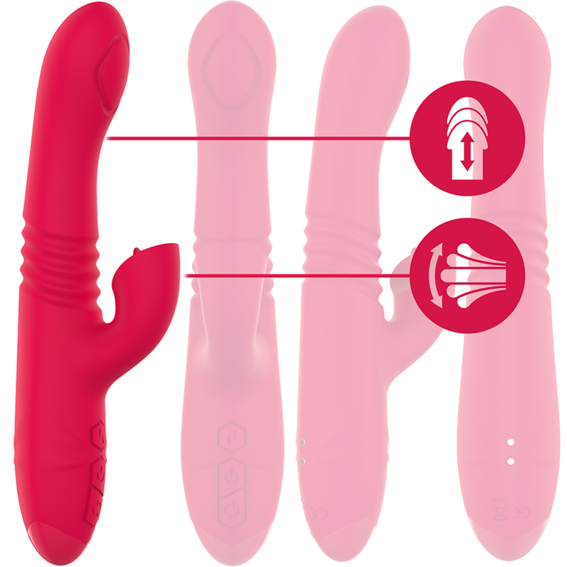 Dua Vibromasseur Multifonction avec Langue Rouge