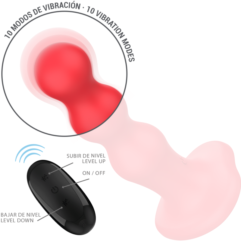 Cody Vibrador Rojo con Control Remoto