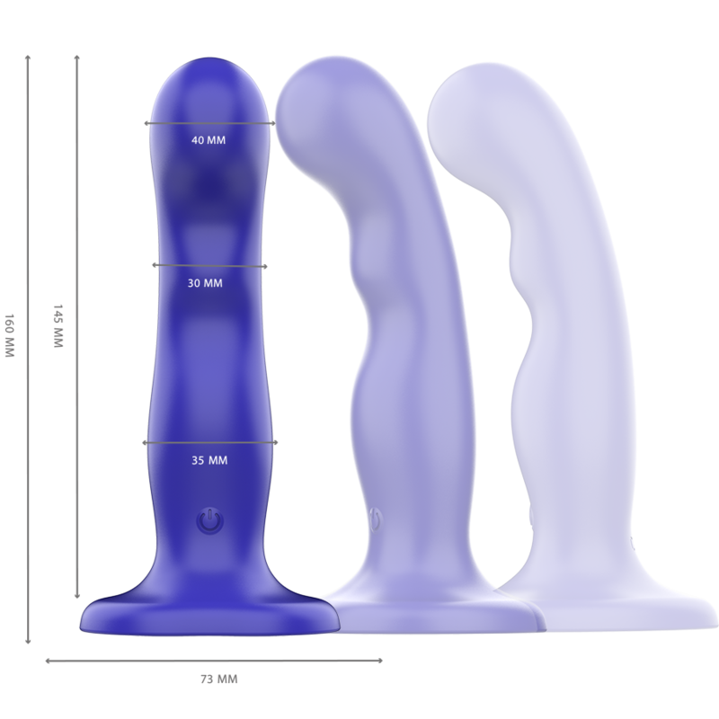 Shorty Vibrador Azul con Control Remoto