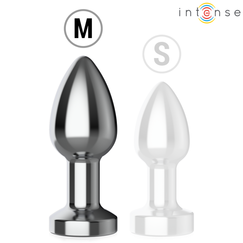 Plug Anal Taille M Métallique Vibrant LED Télécommande