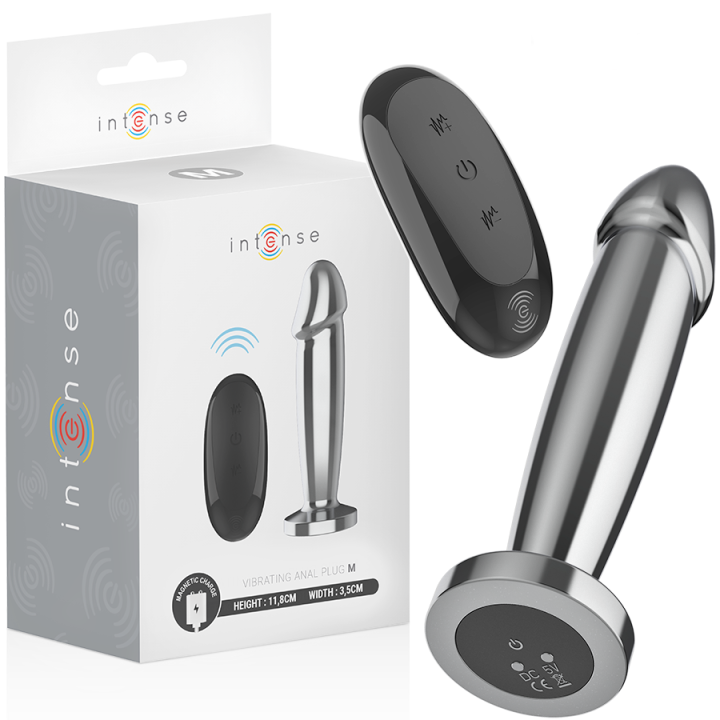 Plug Anal en Métal Gode Taille M avec Télécommande