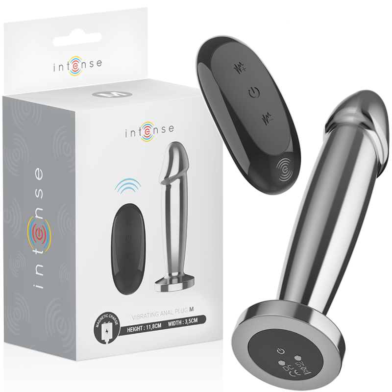 Plug Anal en Métal Gode Taille M avec Télécommande