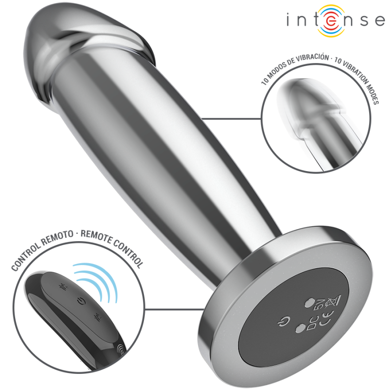 Plug Anal en Métal Gode Taille M avec Télécommande