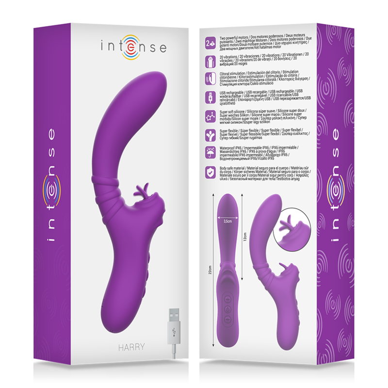 Harry Vibromasseur Flexible avec Langue Violet