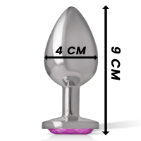 Plug Anal en Métal Coeur Rose Taille L