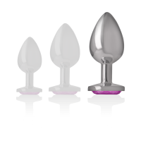 Plug Anal en Métal Coeur Rose Taille L