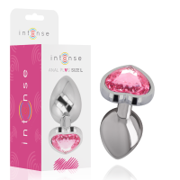 Plug Anal en Métal Coeur Rose Taille L