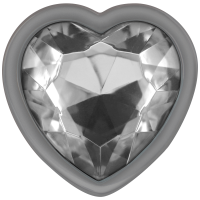 Plug Anal Metal¡co Corazón Blanco Talla L