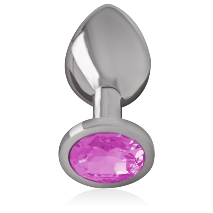 Plug Anal Métallique avec Cristal Rose Taille M