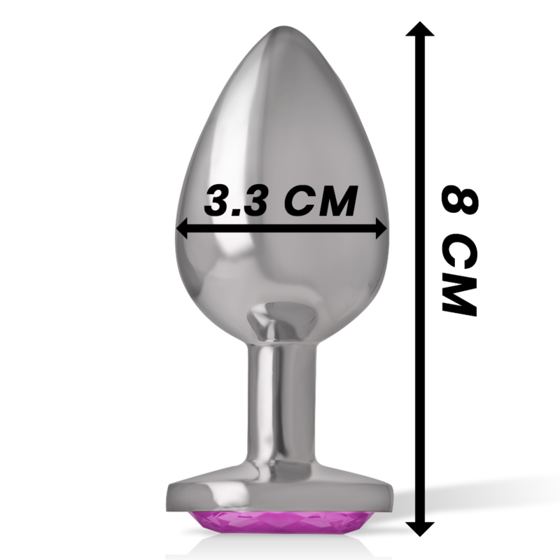Plug Anal Métallique avec Cristal Rose Taille M