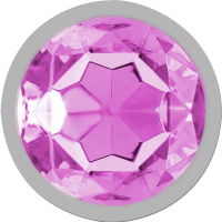 Plug Anal Métallique avec Cristal Rose Taille M