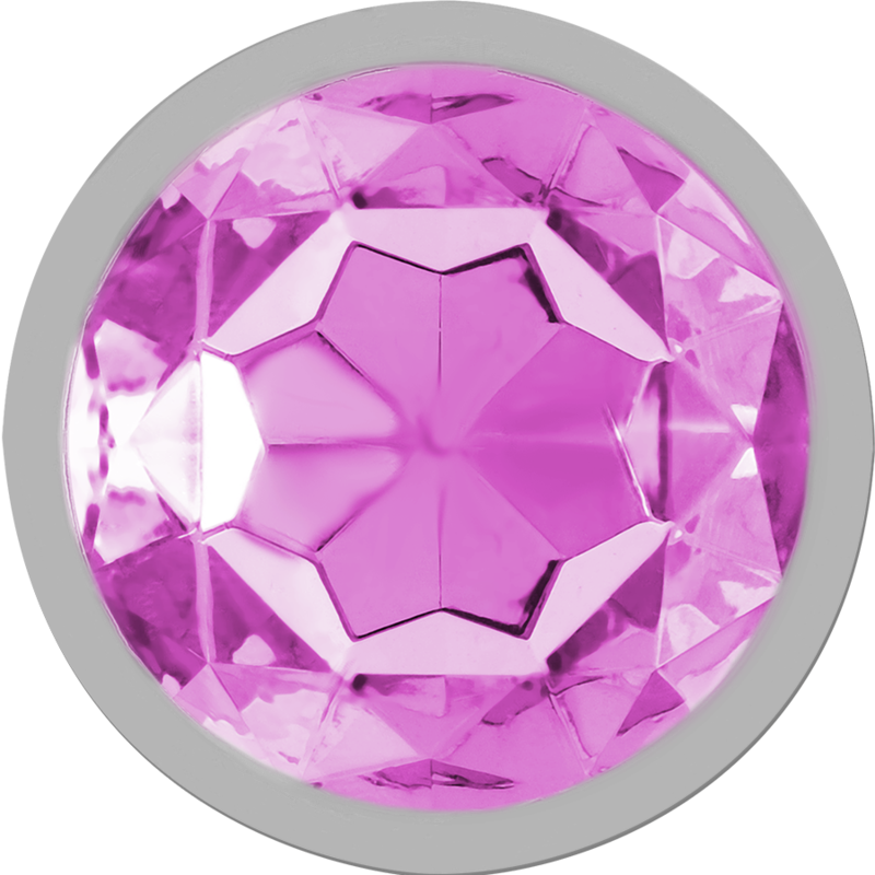 Plug Anal Métallique avec Cristal Rose Taille M