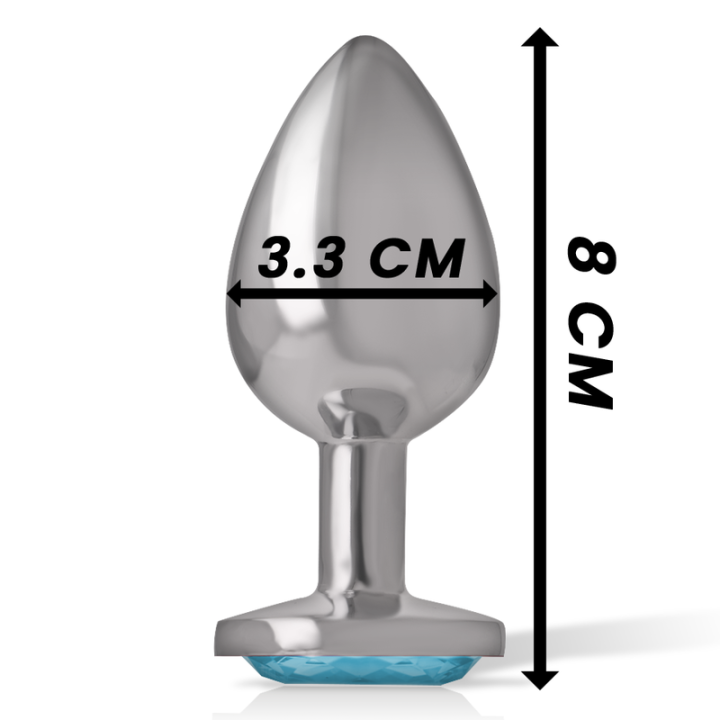 Plug Anal Métallique Coeur Bleu Taille M