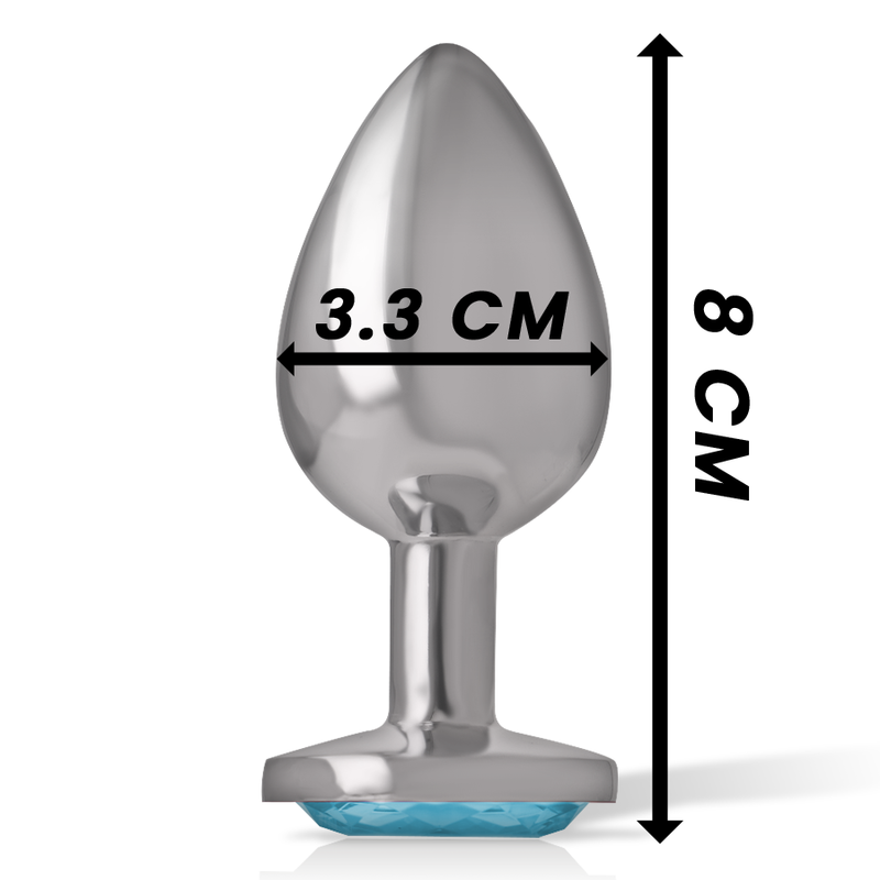 Plug Anal Métallique Coeur Bleu Taille M