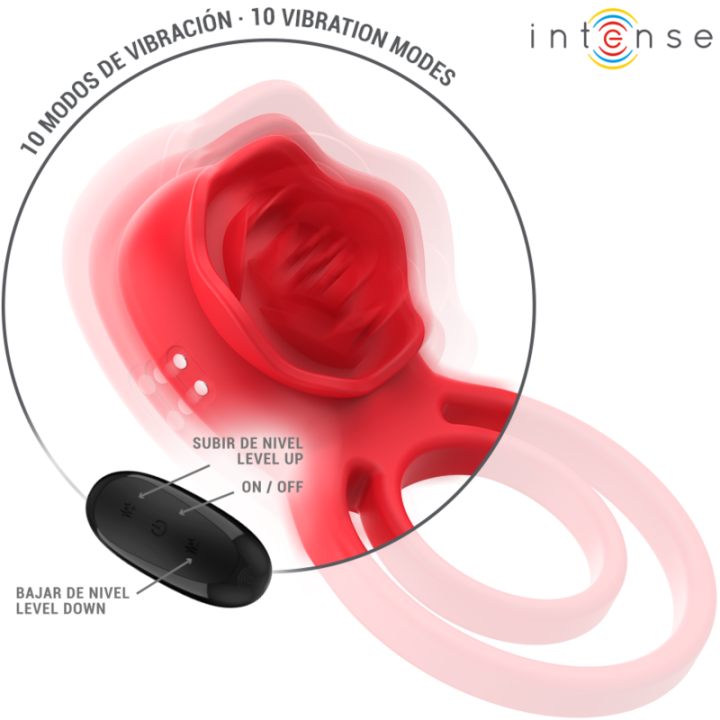 Gail Rose Stimulateur Rouge avec Télécommande