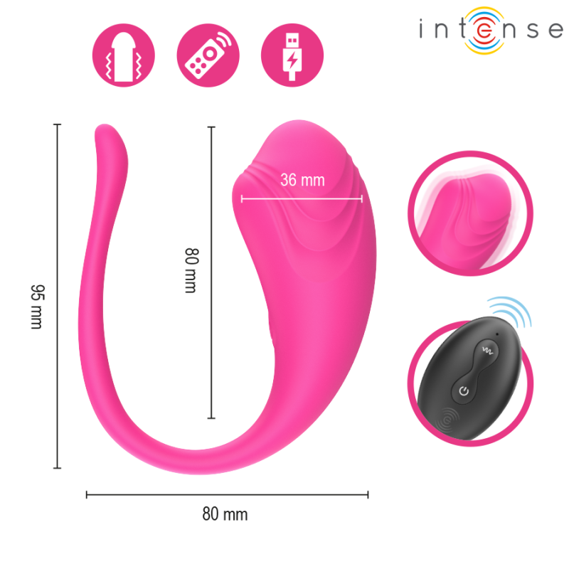Olivia Oeuf Vibrant Télécommandé Rose