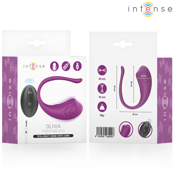 Olivia Oeuf Vibrant Télécommandé Violet
