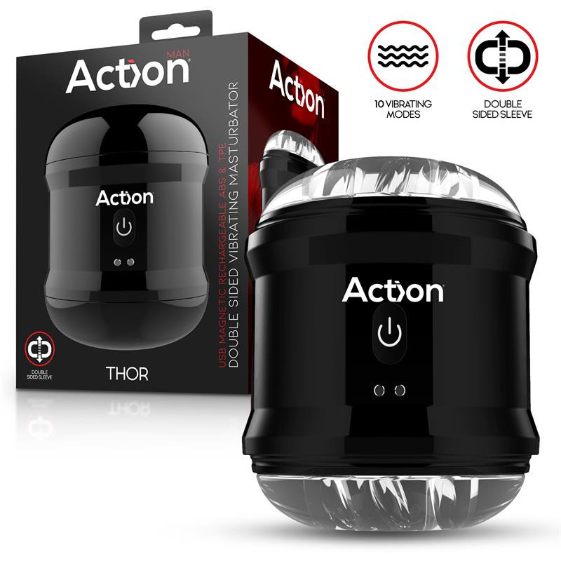 Thor Masturbateur avec Vibration Double Orifice