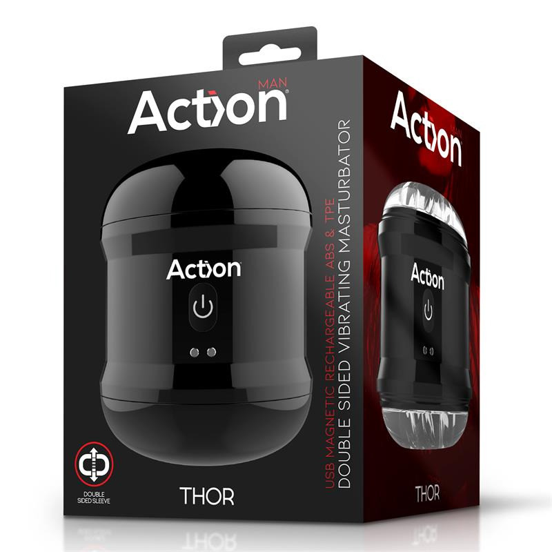 Thor Masturbateur avec Vibration Double Orifice