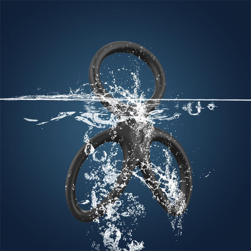 Anneau Triple Pénis et Testicules Flexible