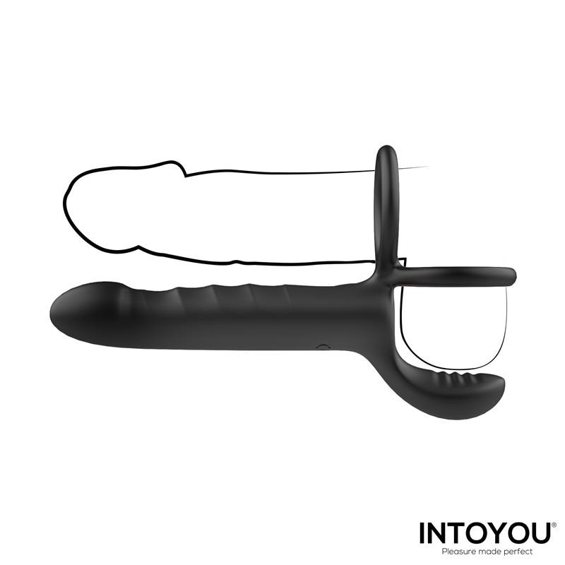 Magnor Dildo con anillo Doble y Estimulador de Testículos