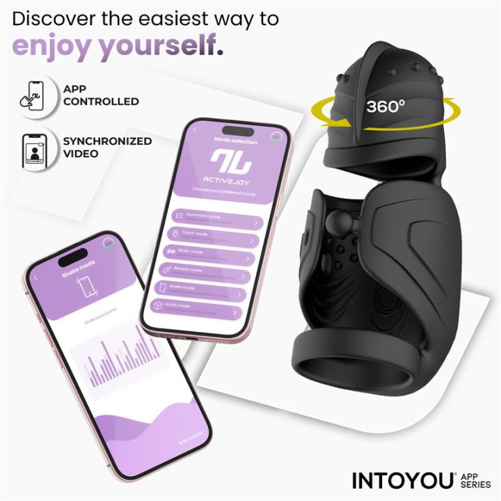 Zonte Masturbateur avec Rotation et Vibration par App