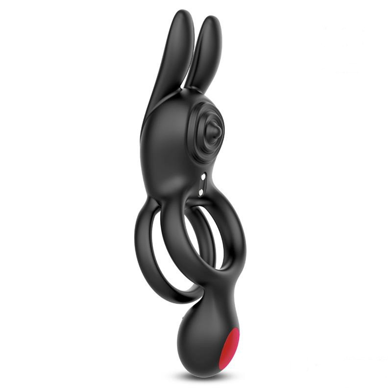 Konny Anneau Pénien Vibrant Double avec Lapin et Télécommande