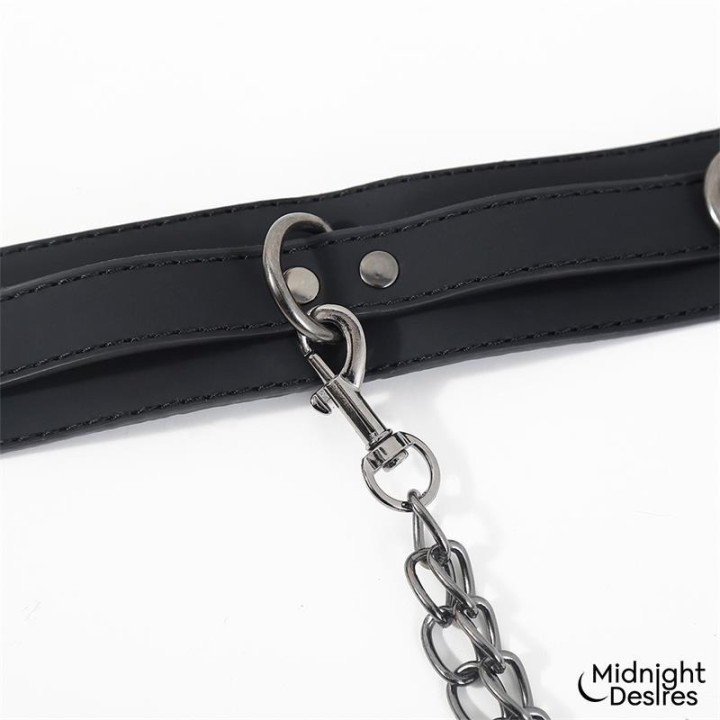 Collar con Esposas para Tobillos con Cadena