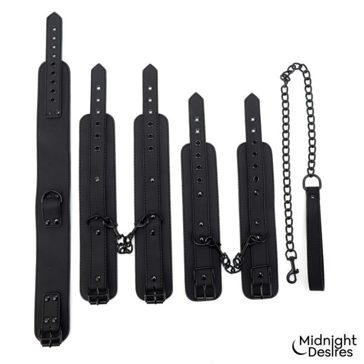 Set de Restricciones con Esposas Collar y Correa