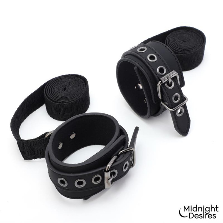 Set Bondage con Esposas, Antifaz y Pluma Estimuladora