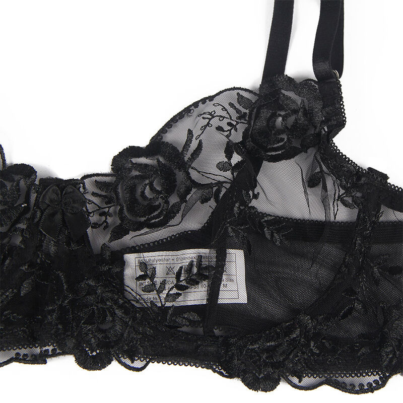 Set de 3 Piezas Estampado Floral Negro