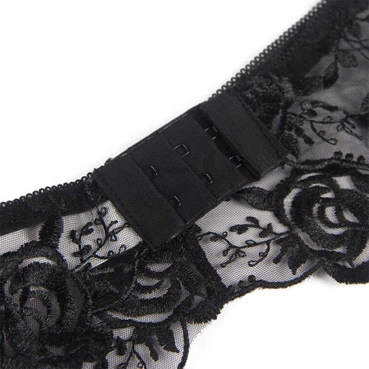 Set de 3 Piezas Estampado Floral Negro