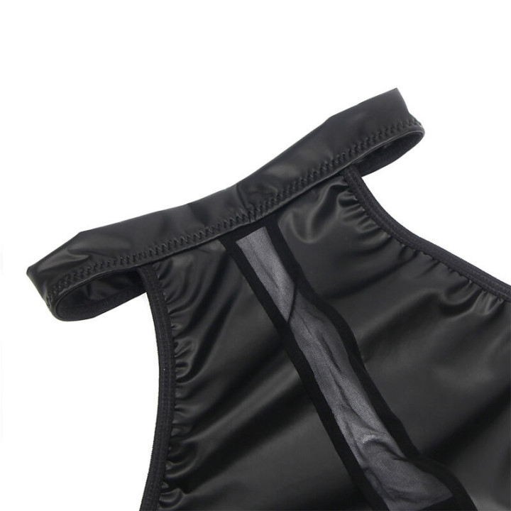 Vestido Cuello Halter con Transparencias Negro