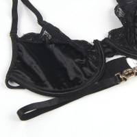 Set de 3 Piezas Encaje Negro